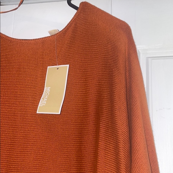 Michael Kors Orange Blouse Relaxed 3/4 Sleeve - Picture 2 of 10